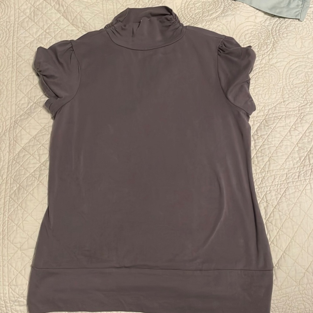 Capped sleeve, cotton/spandex top